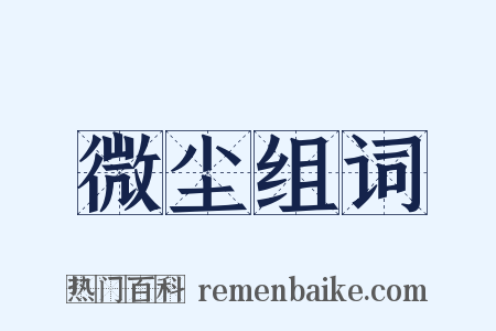 微尘组词是什么意思的图片